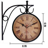 गैलरी व्यूवर में इमेज लोड करें, Webelkart Aluminum Glass Station Clock (dial : 6 inch, Black)