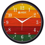 Load image into Gallery viewer, JaipurCrafts Premium 11-inch Wall Clock - Different Strokes (Ajanta Step Movement, Black Colored Frame)