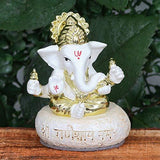 Load image into Gallery viewer, Webelkart Gold Plated Lord Ganesha for Car Dashboard Statue Ganpati Figurine God of Luck &amp; Success Diwali Gifts Home Decor (Size: 2.75 x 2.25 inches)