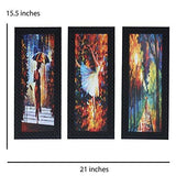 Load image into Gallery viewer, JaipurCrafts Modern Art Set of 3 Large Framed UV Digital Reprint Painting (Wood, Synthetic, 41 cm x 53 cm)