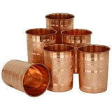 गैलरी व्यूवर में इमेज लोड करें, JaipurCrafts Pure Copper Glass Tumbler, Drinkware &amp; Serveware,Good for Health,300 ML, Set of 6
