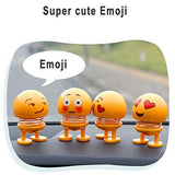 Load image into Gallery viewer, WebelKart® Smiley Spring Doll, Cute Emoji Bobble Head Dolls Car Ornaments Bounce Toys, Car Decoration for Car Interior Dashboard Expression Pack Toys (Pack of 6)