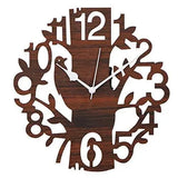 Load image into Gallery viewer, JaipurCrafts Designer Beautiful Tree &amp; Bird Round Wood Wall Clock Brown New