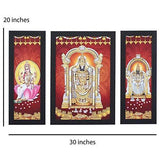 Load image into Gallery viewer, JaipurCrafts Modern Art Set of 3 Large Framed UV Digital Reprint Painting (Wood, Synthetic, 36 cm x 61 cm)