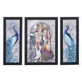 गैलरी व्यूवर में इमेज लोड करें, JaipurCrafts City View Set of 3 Large Framed UV Digital Reprint Painting (Wood, Synthetic, 36 cm x 61 cm)