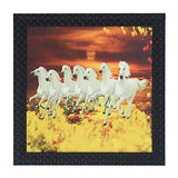 Load image into Gallery viewer, JaipurCrafts Running Horse Framed UV Digital Reprint Painting (Wood, Synthetic, 30 cm x 30 cm)