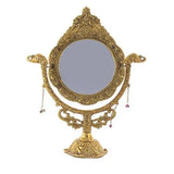 Load image into Gallery viewer, JaipurCrafts Premium Antique Rajasthani Mirror for Vanity| Make Up| Mirror for Wall| Mirror for Home Decor| Antique Designer Mirror- 16 in (Gold, Aluminium)