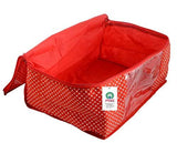 Load image into Gallery viewer, JaipurCrafts 12 Pieces Quilted Polka Dots Cotton Saree Cover Set, Red (45 x 30 x 20 cm)