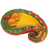 Load image into Gallery viewer, JaipurCrafts Roli Tikka Wooden, Ceramic Pooja &amp; Thali Set (1 Pieces, Multicolor)