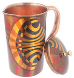 Load image into Gallery viewer, WebelKart JaipurCrafts Copper Modern Art Printed and Outside Lacquer Coated 1500 ml Jug with 2 Glasses