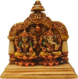 गैलरी व्यूवर में इमेज लोड करें, JaipurCrafts Gold Plated Laxmi Ganesha Showpiece - 7.62 cm (Stoneware, Multicolor)