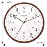 Load image into Gallery viewer, Webelkart Plastic Wall Clock (Brown, 12 X 2 X 12 Inch)