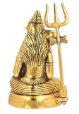 गैलरी व्यूवर में इमेज लोड करें, JaipurCrafts Premium White Metal Cold Cast Lord Shiva Idol as Gifts (Gold, 6 Inch)