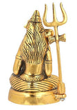 Load image into Gallery viewer, JaipurCrafts Premium White Metal Cold Cast Lord Shiva Idol as Gifts (Gold, 6 Inch)