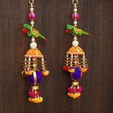 Load image into Gallery viewer, Webelkart Premium Designer Rajasthani Parrot Wall Hanging for Wall, Door, Diwali Decor- Pack of 2 (14 Inch)