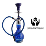 Load image into Gallery viewer, JaipurCrafts Glass Hookah Set, Hookah Flavor and Discs (Blue_18 Inch X 4 Inch X 4 Inch)
