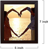 Load image into Gallery viewer, Webelkart Synthetic Wood, Unbreakable Plexiglass and MDF Set of 9 Individual Photo Frame- Multiple Size (9 Units of 5x7, Black)