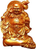 Load image into Gallery viewer, JaipurCrafts Feng Shui Laughing Buddha Showpiece - 17.78 cm (Ceramic, Gold) (Design As per Availability) (Multi)