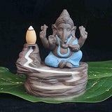 Load image into Gallery viewer, JaipurCrafts Backflow Incense Burner Lord Ganesha Emblem Auspicious