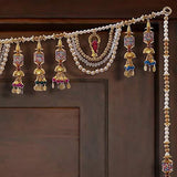 गैलरी व्यूवर में इमेज लोड करें, Webelkart Premium Lord Ganesha Handmade Door Toran for Door Home Decoration and Diwali Decoration (Multicolored)- 38 Inch x 14 Inch