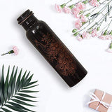 Load image into Gallery viewer, WebelKart Pure Copper Modern Art Peacock Design &amp; Lacquer Coated Bottle, Travelling Purpose, Yoga Ayurveda Healing, 1000 ML