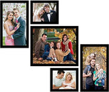 Load image into Gallery viewer, WebelKart Set of 5 Individual Photo Frame- Multiple Size (2 Units of 4x6, 1 Units of 8x10, 2 Units of 6x10, Black)