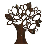 Load image into Gallery viewer, JaipurCrafts Tree Wooden Key Holder (19 cm x 17.78 cm x 0.4 cm, Beige)- 7 Hooks