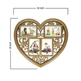 Load image into Gallery viewer, JaipurCrafts Premium Valentines Collection Collage Photo Frame (Photo Size - 4 x 6, 4 Photos)- for Valentines Day| Mothers Day| Fathers Day| Friendship Day| Rose Day| Propose Day (Gold)