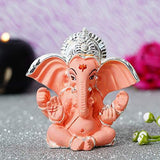 गैलरी व्यूवर में इमेज लोड करें, Webelkart Silver Plated Lord Ganesha for Car Dashboard Statue Ganpati Figurine God of Luck (Size: 7.00 x 4.50 x 7.00 cm)