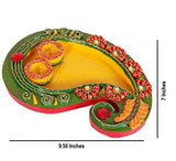 गैलरी व्यूवर में इमेज लोड करें, JaipurCrafts Roli Tikka Wooden, Ceramic Pooja &amp; Thali Set (1 Pieces, Multicolor)