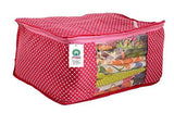 गैलरी व्यूवर में इमेज लोड करें, JaipurCrafts Quilted Polka Dots Cotton Saree Cover Set, Pink (45 x 30 x 20 cm) (Pack of 1)