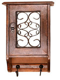 गैलरी व्यूवर में इमेज लोड करें, JaipurCrafts Handcrafted Wooden Box Ring Hanger Hooks Safe Key Holder Wall Mount |Wall Hanging Decorative Key Box/Key Rack Cabinet/Hanger 6.5 x13 inch (Brown)