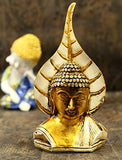 Load image into Gallery viewer, JaipurCrafts Golden and White Handcrafted Gautam Buddha Polyresin Showpiece (21.00 cm x 7.00 cm x 11.00 cm, White, Gold)