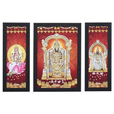Load image into Gallery viewer, JaipurCrafts Modern Art Set of 3 Large Framed UV Digital Reprint Painting (Wood, Synthetic, 36 cm x 61 cm)