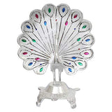 Load image into Gallery viewer, JaipurCrafts Premium Aluminium Meenakari Peacock Figurine Showpiece- 12 in