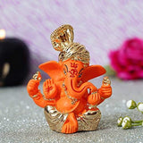 गैलरी व्यूवर में इमेज लोड करें, Webelkart Gold Plated Lord Ganesha for Car Dashboard Statue Ganpati Figurine God of Luck &amp; Success Diwali Gifts Home Decor (Size: 7.36 x 3.50 x 6.00 cm)