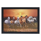 गैलरी व्यूवर में इमेज लोड करें, JaipurCrafts Running Horses Large Framed UV Digital Reprint Painting (Wood, Synthetic, 36 cm x 51 cm)