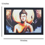 गैलरी व्यूवर में इमेज लोड करें, JaipurCrafts Gautam Buddha Large Framed UV Digital Reprint Painting (Wood, Synthetic, 36 cm x 51 cm)