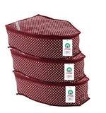 Load image into Gallery viewer, JaipurCrafts 3 Piece Quilted Cotton Polka Dots Print Blouse Cover Set, Maroon (39 cm x 27 cm x 20 cm)