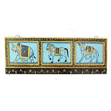 गैलरी व्यूवर में इमेज लोड करें, JaipurCrafts Wooden Rajasthani Hand Painted 10 Hooks Hanging Key Holder - Multi (14x 5 in)