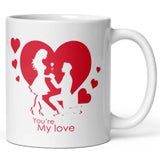 Load image into Gallery viewer, Webelkart®️ Valentine&#39;s Gift Combo of You&#39;re My Love Coffee Mug with 1 Golden Rose with Gift Box | Valentine Gift for Girlfriend/Boyfriend