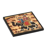गैलरी व्यूवर में इमेज लोड करें, JaipurCrafts Royal Rajasthani Round Bani Thani Tea/coffee Coasters (Set Of 6)