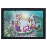 गैलरी व्यूवर में इमेज लोड करें, JaipurCrafts Radha Krishna Large Framed UV Digital Reprint Painting (Wood, Synthetic, 36 cm x 51 cm)