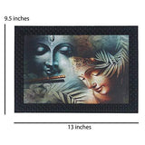 गैलरी व्यूवर में इमेज लोड करें, JaipurCrafts Radha Krishna Framed UV Digital Reprint Painting (Wood, Synthetic, 26 cm x 36 cm)