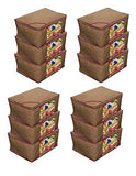 Load image into Gallery viewer, JaipurCrafts 12 Pieces Non Woven Saree Cover Set, Beige (45 x 35 x 22 cm)
