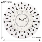 Load image into Gallery viewer, WebelKart Designer Wooden Wall Clock for Home/Living Room/Bedroom/Kitchen- 12 in (with Ajanta Brand Dial)