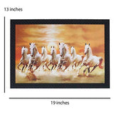 Load image into Gallery viewer, JaipurCrafts Running Horses Large Framed UV Digital Reprint Painting (Wood, Synthetic, 36 cm x 51 cm)