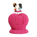 Load image into Gallery viewer, JaipurCrafts Cute Loving Couple Sitting on a Heart couple showpiece figurine | decorative handicraft sculptures |showpiece statue figurines items for living room | office drawing room | bed room interior | home decor and house warming gifts | Valentines D