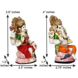 गैलरी व्यूवर में इमेज लोड करें, JaipurCrafts Premium Lord Laxmi Ganesha Showpiece for Diwali Poojan (Set of 2)