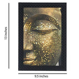 गैलरी व्यूवर में इमेज लोड करें, JaipurCrafts Gautam Buddha Framed UV Digital Reprint Painting (Wood, Synthetic, 26 cm x 36 cm)